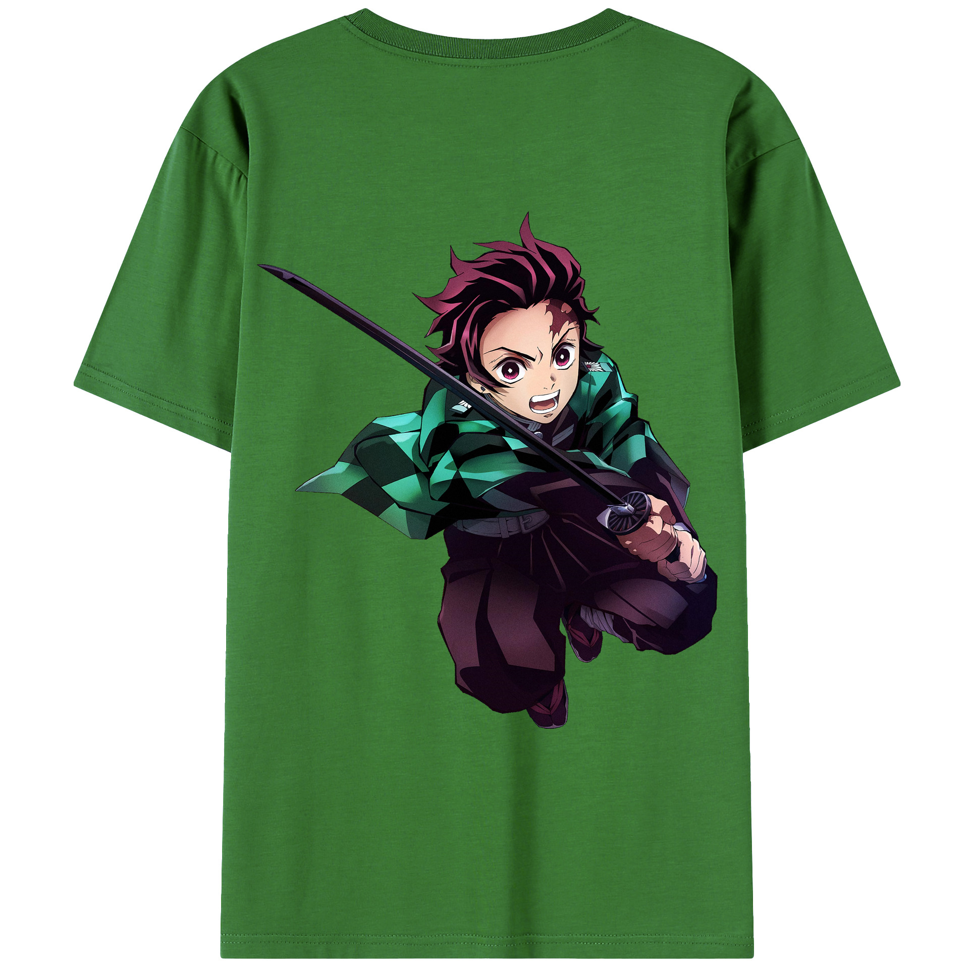（画像用） 鬼滅の刃 竈門 炭治郎／かまど たんじろう Kamado Tanjirou レディース半袖Tシャツ(バックプリント)